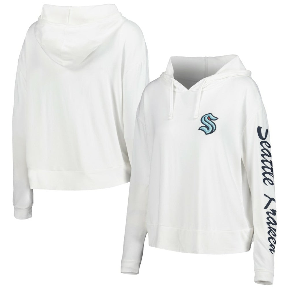 Seattle Kraken Concepts Sport Women's Accord Hacci Long Sleeve Hoodie Top - Cream - NHL