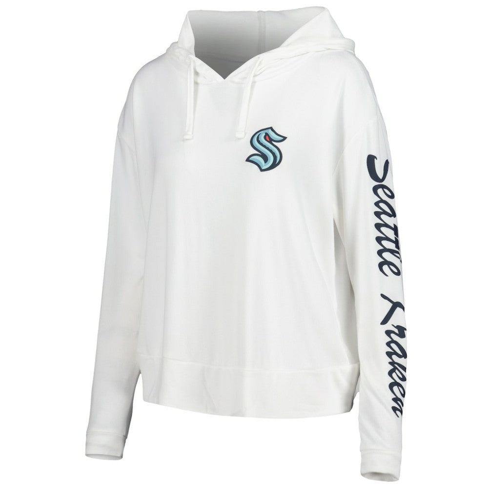 Seattle Kraken Concepts Sport Women's Accord Hacci Long Sleeve Hoodie Top - Cream - NHL