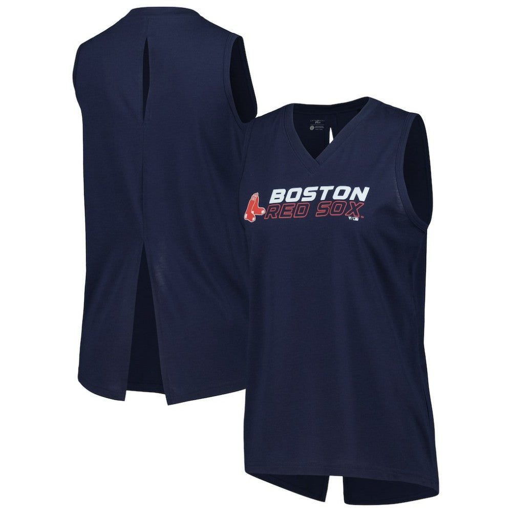 Boston Red Sox Levelwear Women's Paisley Chase V-Neck Tank Top - MLB
