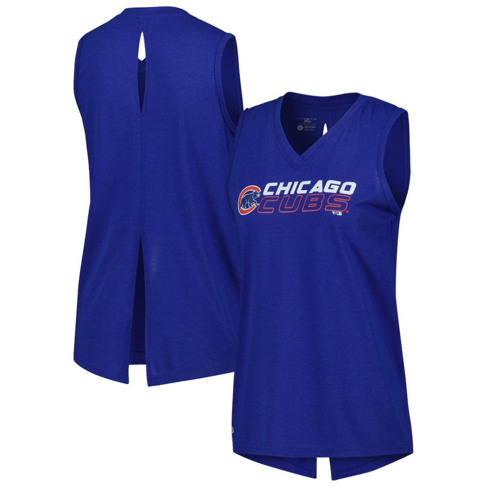 Chicago Cubs Levelwear Women's Paisley Chase V-Neck Tank Top - MLB
