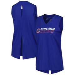 Chicago Cubs Levelwear Women's Paisley Chase V-Neck Tank Top - MLB