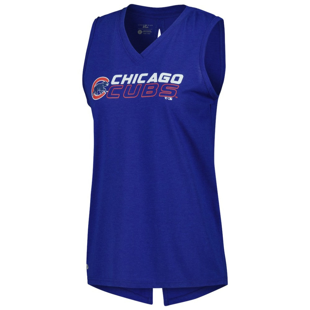 Chicago Cubs Levelwear Women's Paisley Chase V-Neck Tank Top - MLB