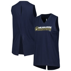 Milwaukee Brewers Levelwear Women's Paisley Chase V-Neck Tank Top - MLB