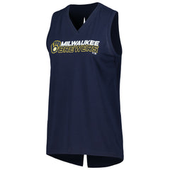 Milwaukee Brewers Levelwear Women's Paisley Chase V-Neck Tank Top - MLB