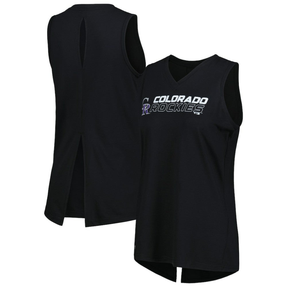 Colorado Rockies Levelwear Women's Paisley Chase V-Neck Tank Top - MLB