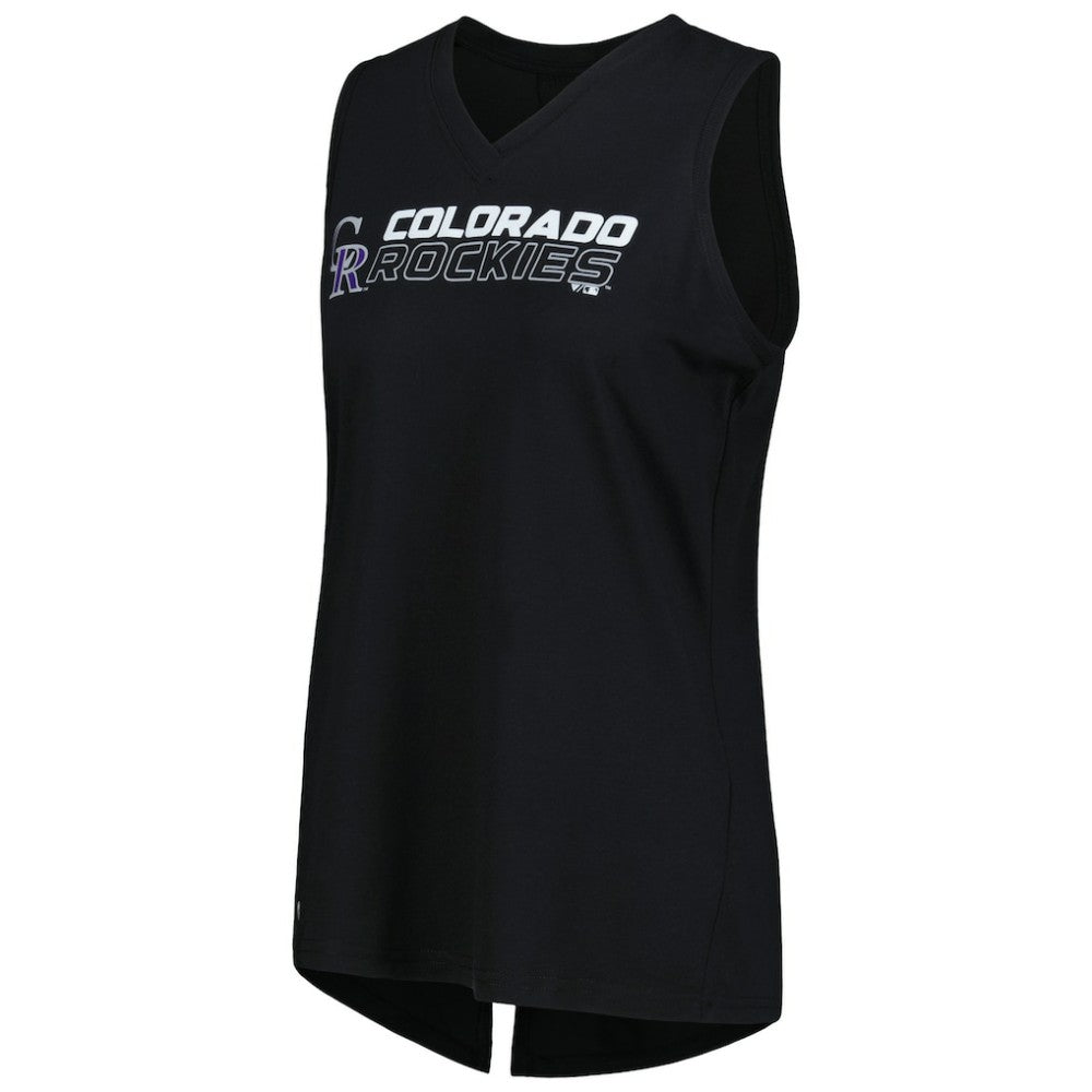 Colorado Rockies Levelwear Women's Paisley Chase V-Neck Tank Top - MLB