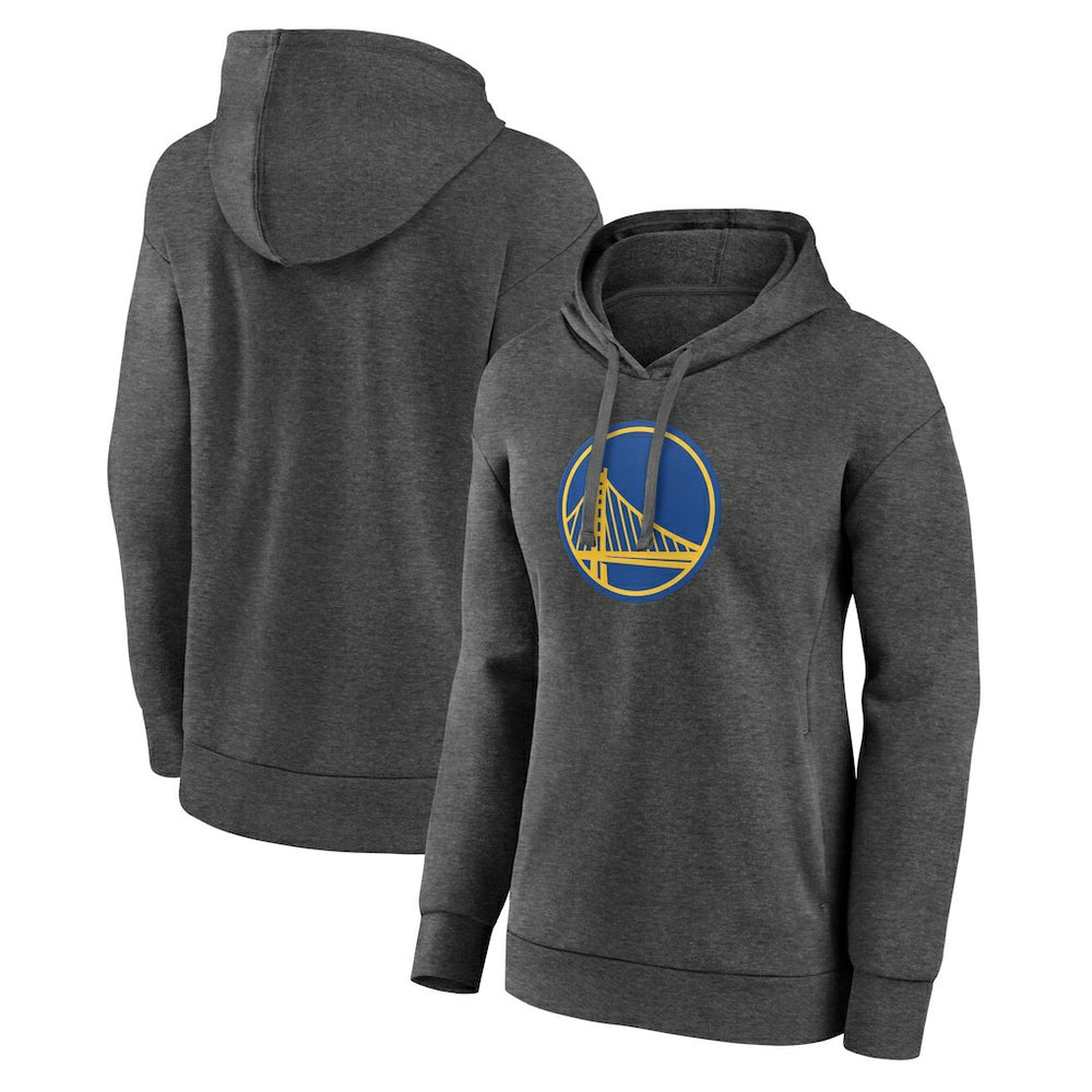 Golden State Warriors Women's Primary Logo Pullover Hoodie Charcoal - NBA