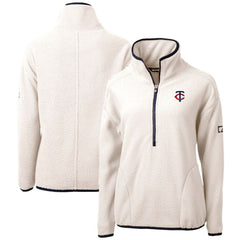 Minnesota Twins Cutter & Buck Women's Cascade Eco Sherpa Half-Zip Pullover Jacket - MLB