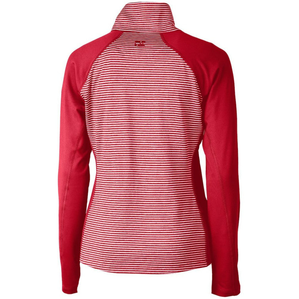 Minnesota Twins Cutter & Buck Women's DryTec Forge Tonal Stripe Stretch Half-Zip Top - MLB