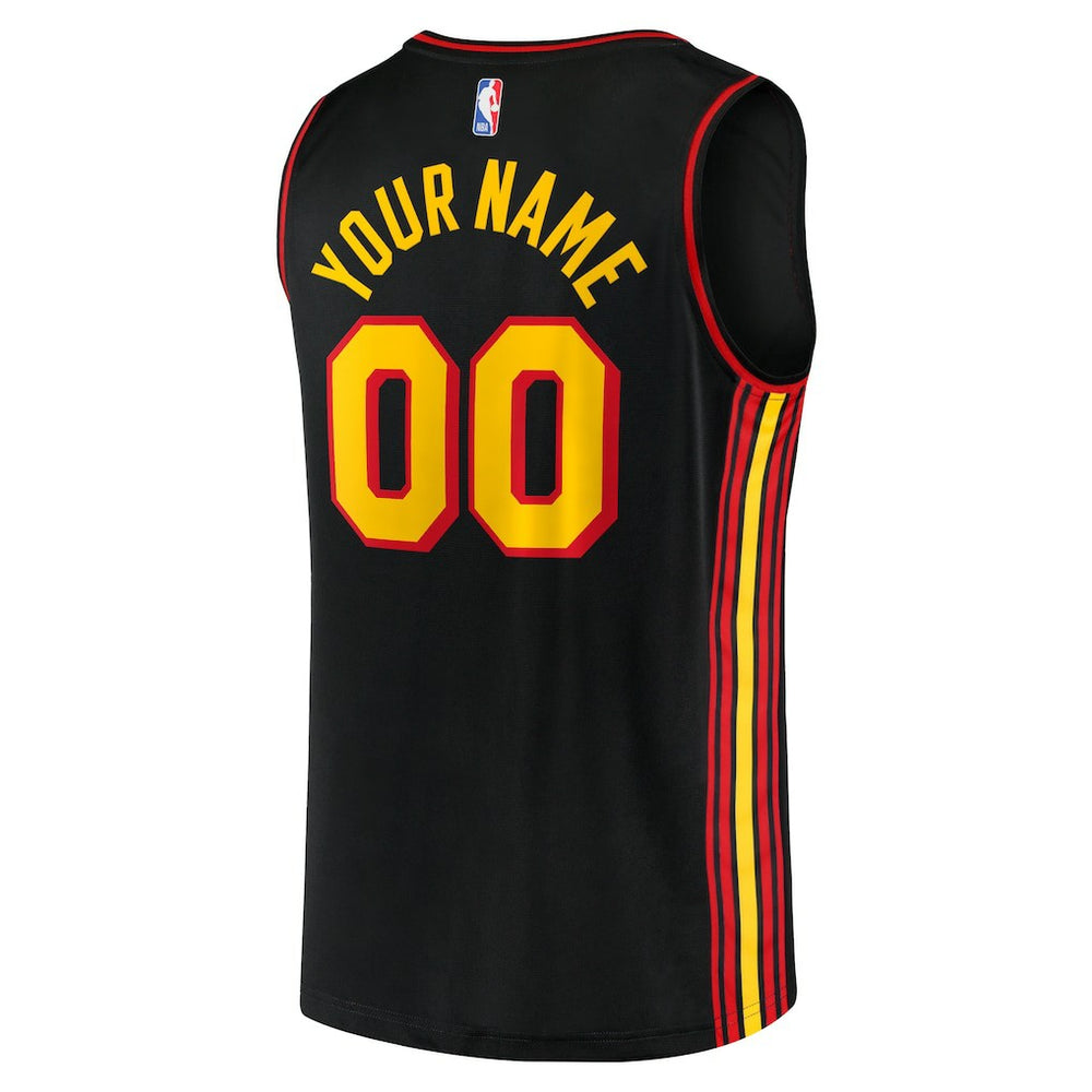 Atlanta Hawks Youth Fast Break Replica Custom Jersey Statement Edition Black - NBA