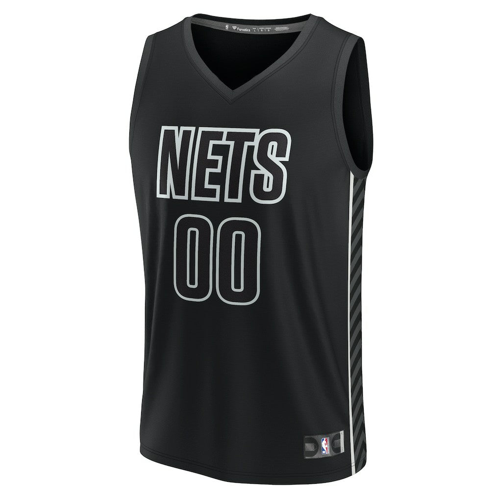 Brooklyn Nets Youth Fast Break Replica Custom Jersey Statement Edition Black - NBA