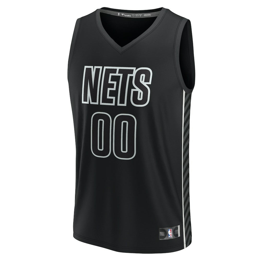 Brooklyn Nets Youth Fast Break Replica Custom Jersey Statement Edition Black - NBA