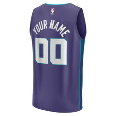 Charlotte Hornets Youth Fast Break Replica Custom Jersey Statement Edition Purple - NBA
