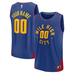 Denver Nuggets Youth Fast Break Replica Custom Jersey Statement Editi- Blue - NBA