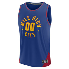 Denver Nuggets Youth Fast Break Replica Custom Jersey Statement Editi- Blue - NBA