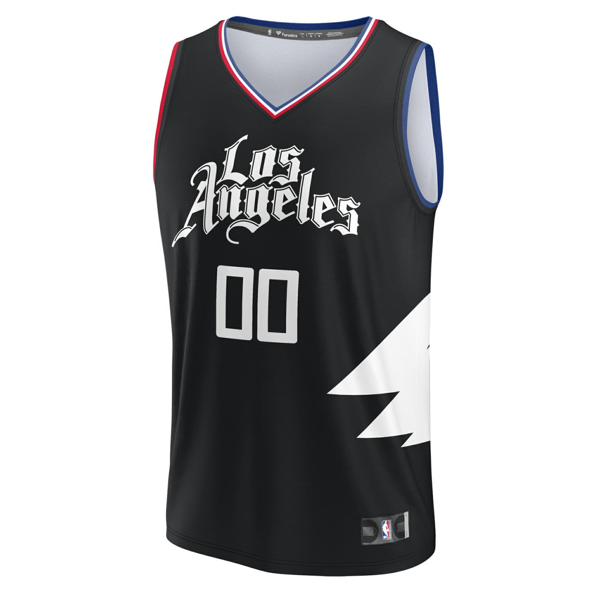 LA Clippers Youth Fast Break Replica Custom Jersey Statement Edition Black - NBA