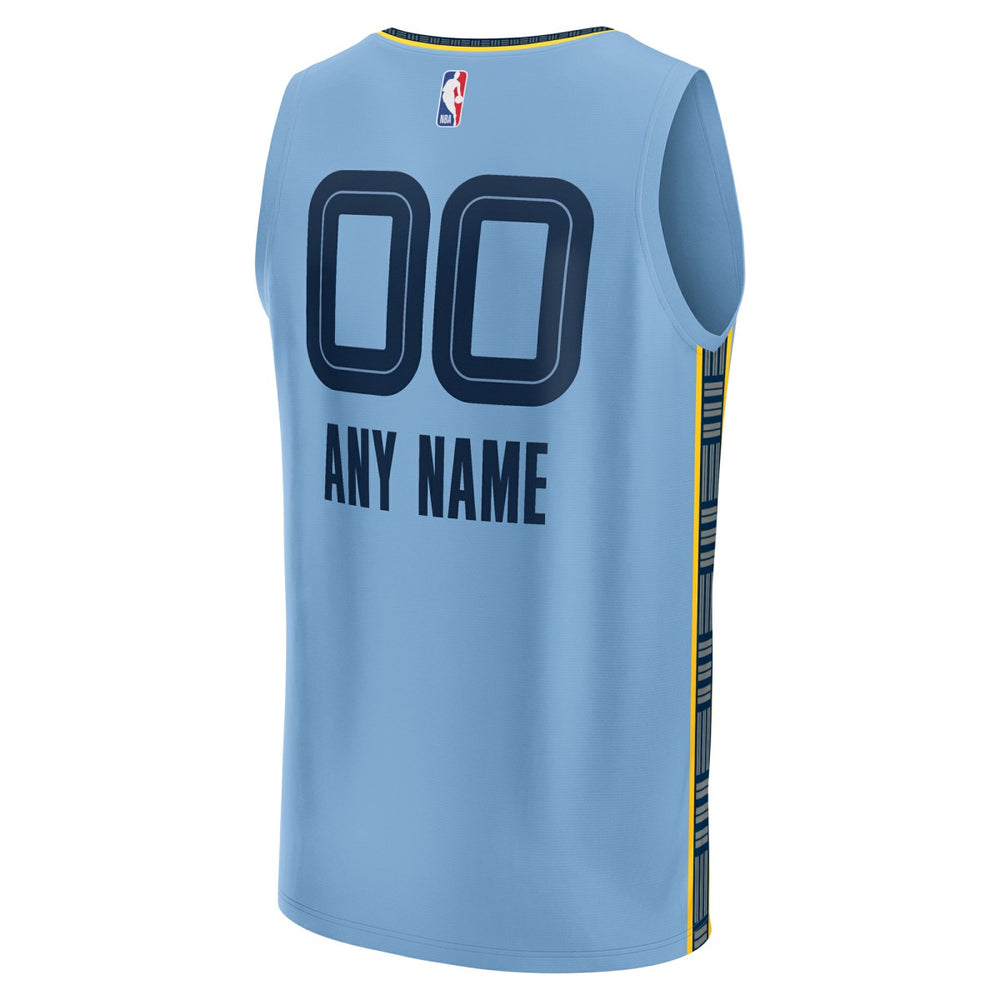 Memphis Grizzlies Youth Fast Break Replica Custom Jersey Statement Edition Light Blue - NBA