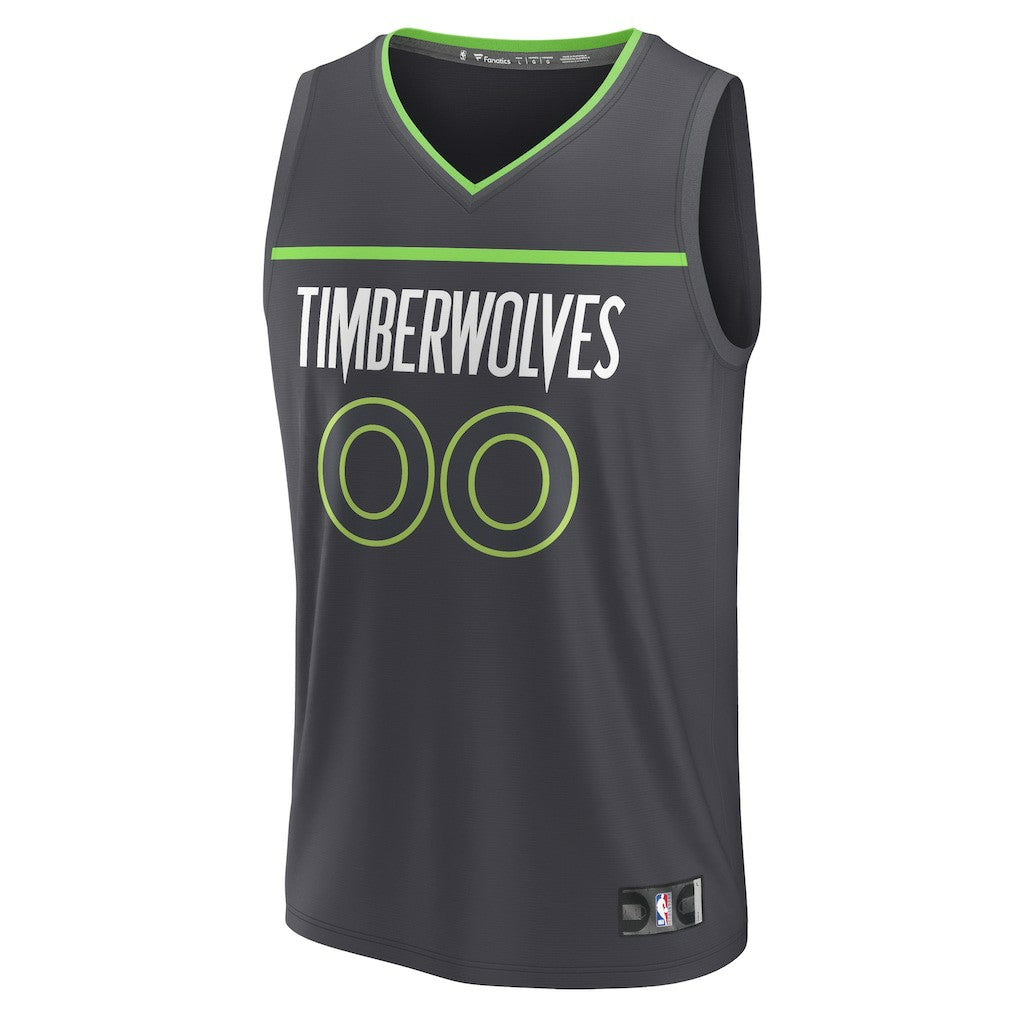 Minnesota Timberwolves Youth Custom Fast Break Jersey Statement Edition Black - NBA