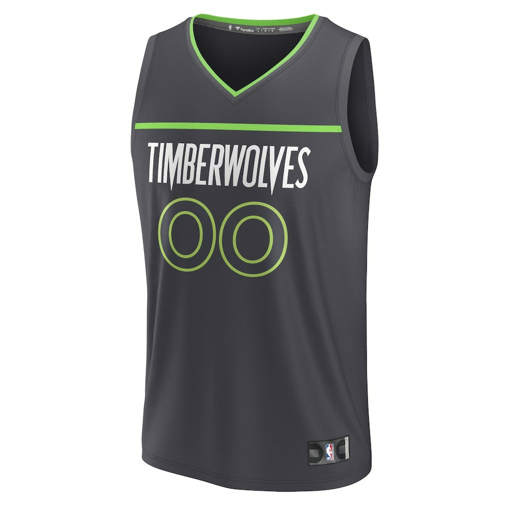 Minnesota Timberwolves Youth Custom Fast Break Jersey Statement Edition Black - NBA