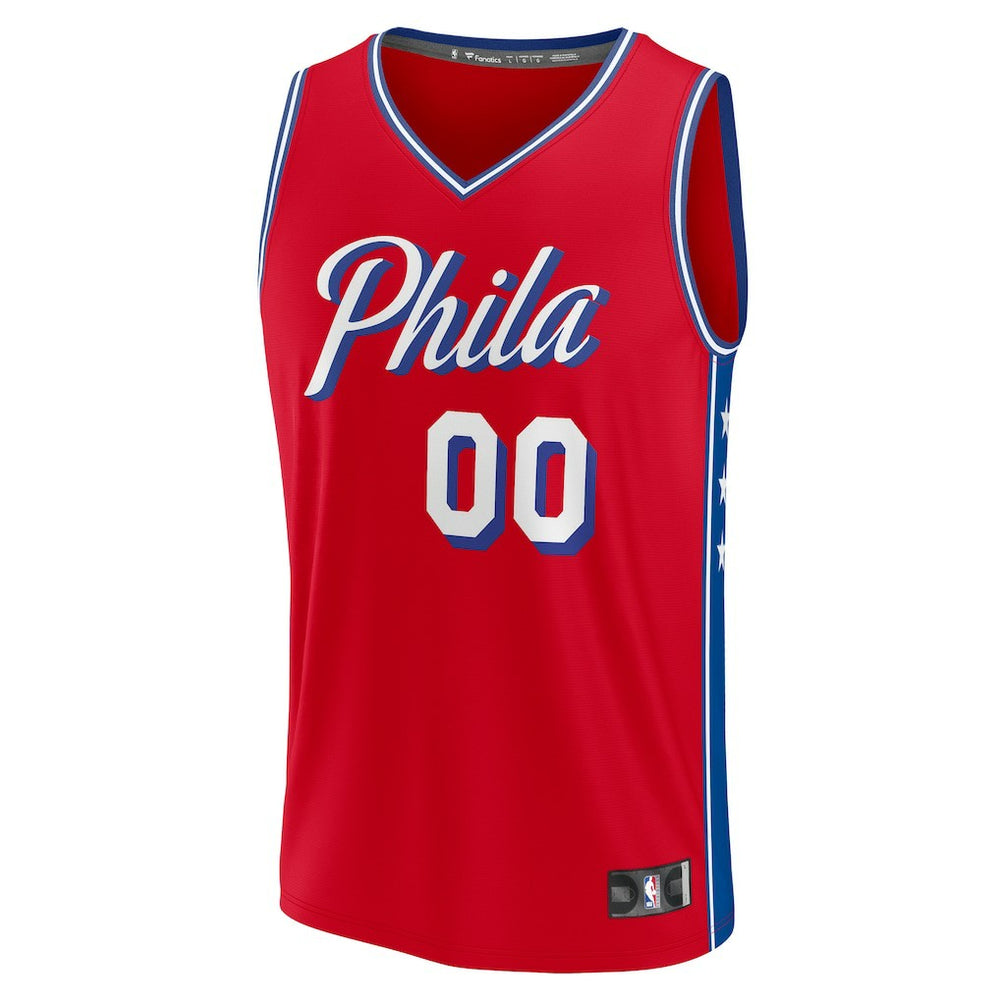 Philadelphia 76ers Youth Fast Break Replica Custom Jersey Statement Edition Red - NBA
