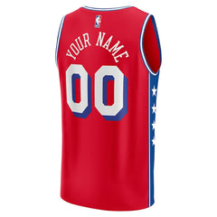 Philadelphia 76ers Youth Fast Break Replica Custom Jersey Statement Edition Red - NBA