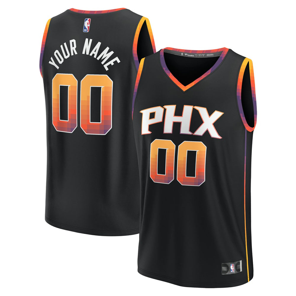 Phoenix Suns Youth Fast Break Replica Custom Jersey Statement Edition Black - NBA