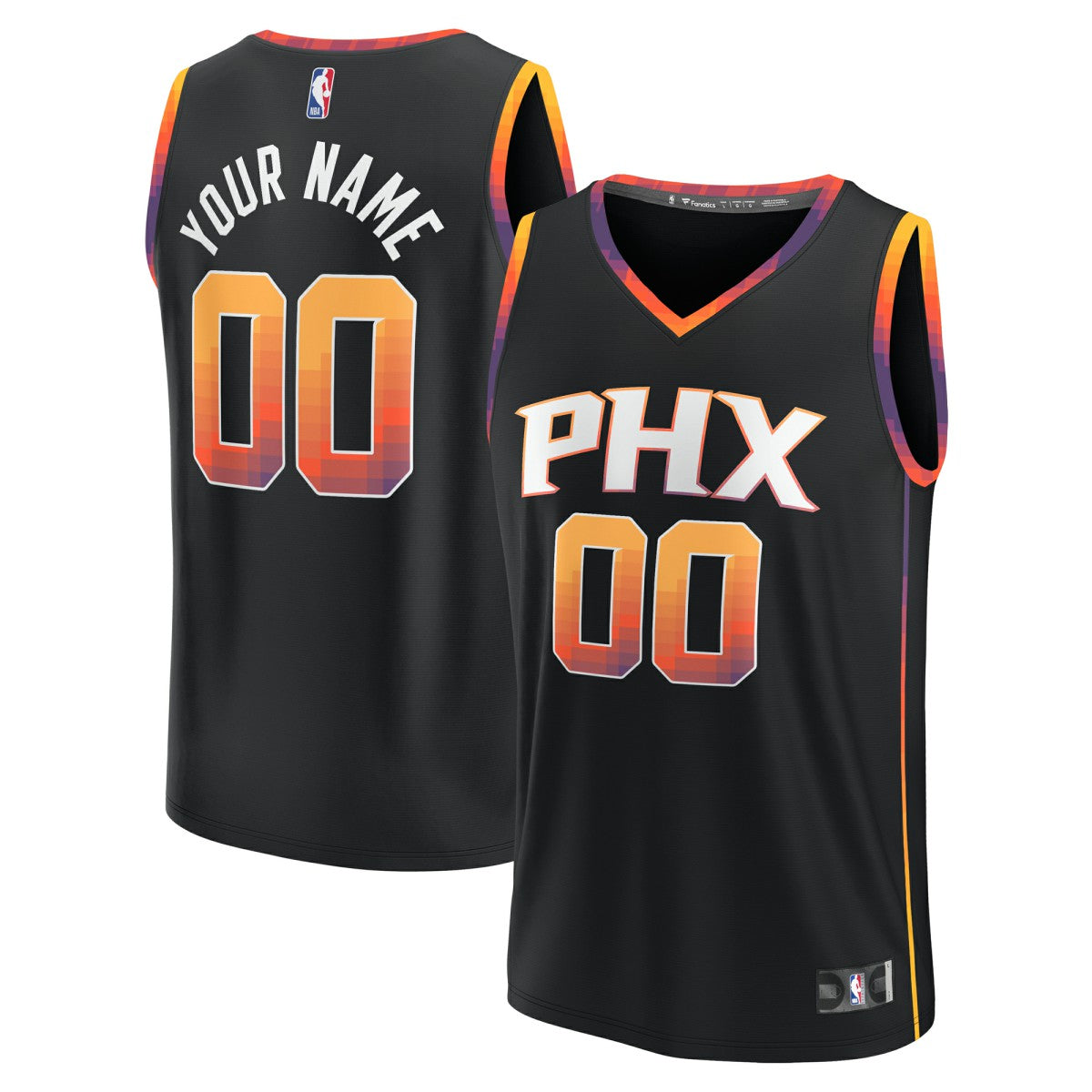 Phoenix Suns Youth Fast Break Replica Custom Jersey Statement Edition Black - NBA