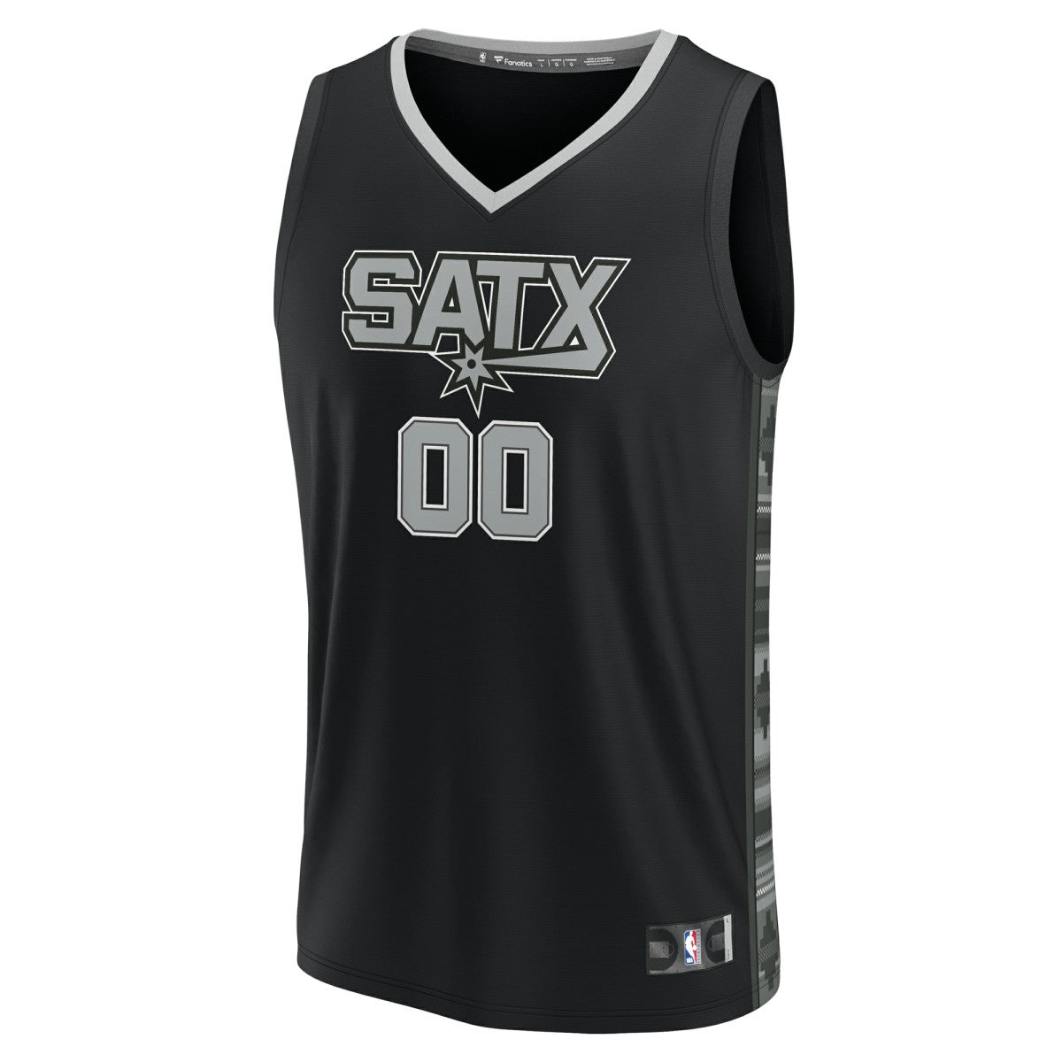 San Antonio Spurs Youth Fast Break Replica Custom Jersey Statement Edition Black - NBA