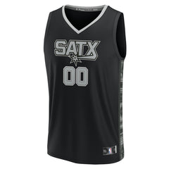 San Antonio Spurs Youth Fast Break Replica Custom Jersey Statement Edition Black - NBA
