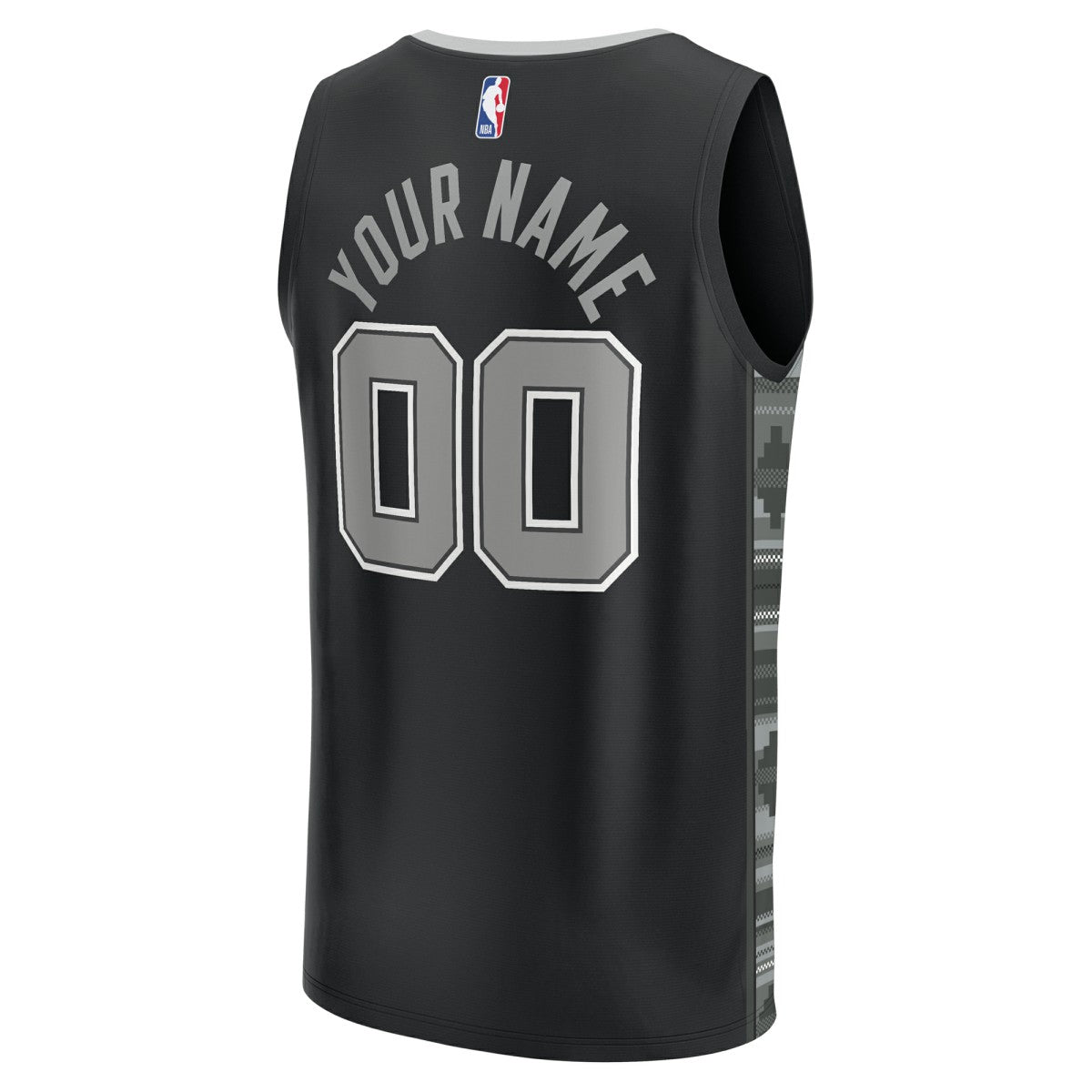 San Antonio Spurs Youth Fast Break Replica Custom Jersey Statement Edition Black - NBA