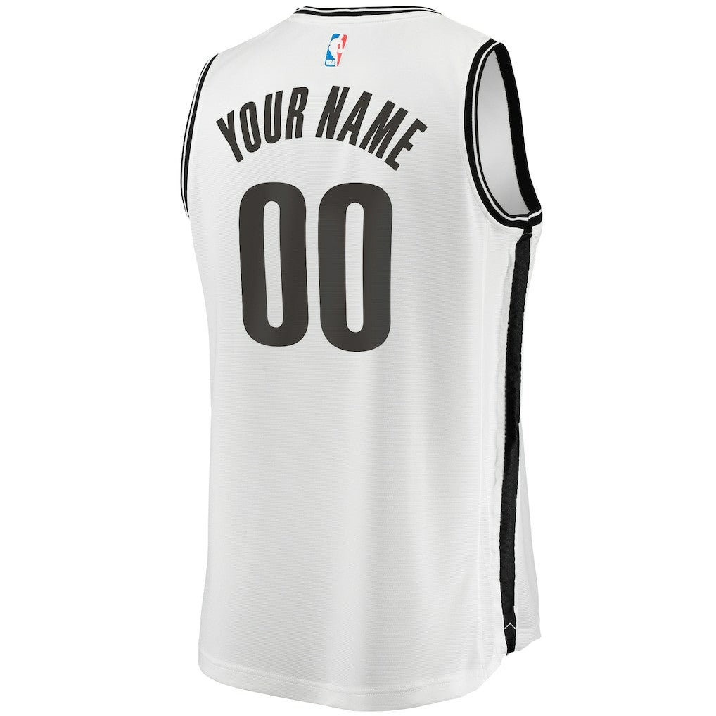 Brooklyn Nets Fast Break Custom Replica Jersey Association Edition White - NBA