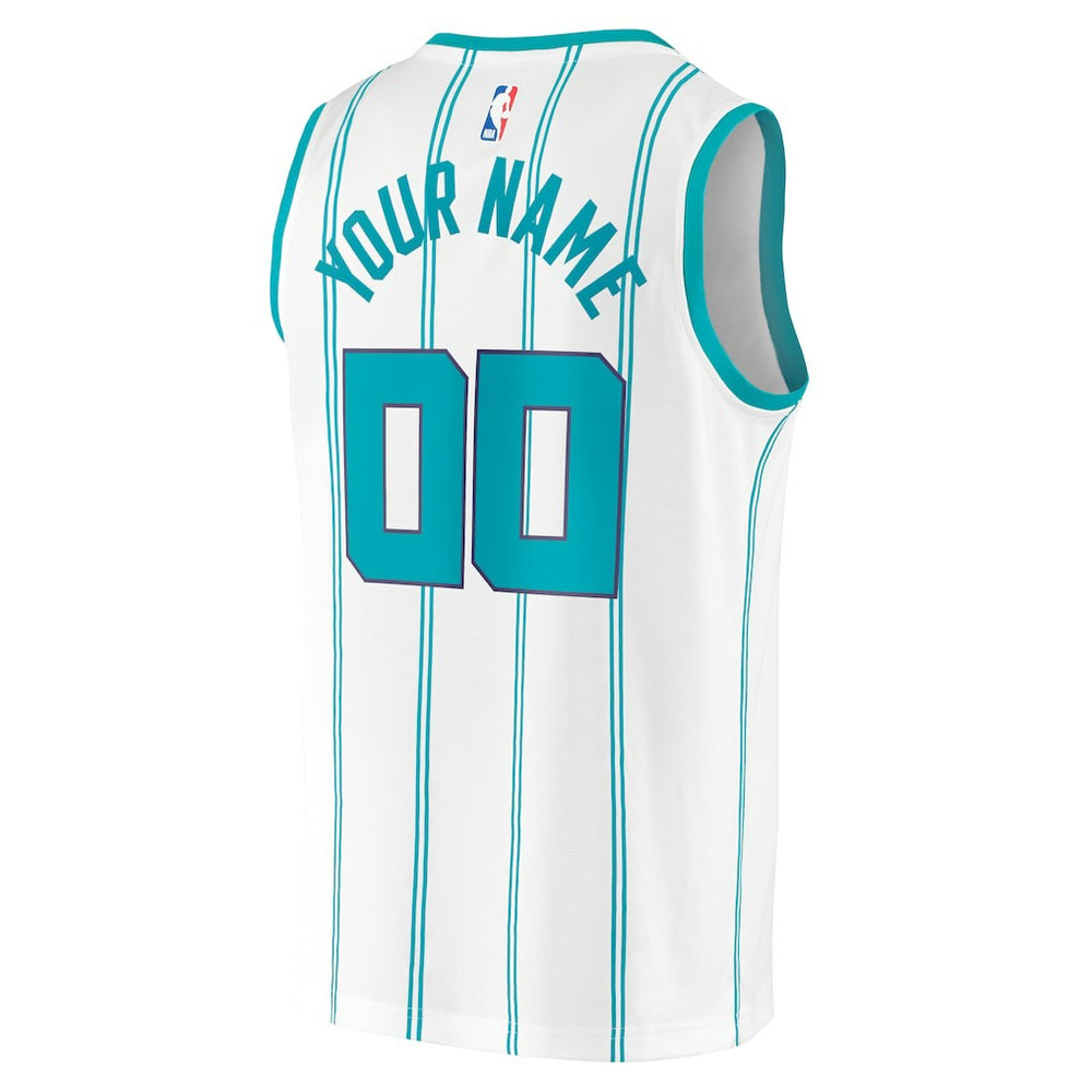Charlotte Hornets Fast Break Custom Replica Jersey Association Edition White - NBA
