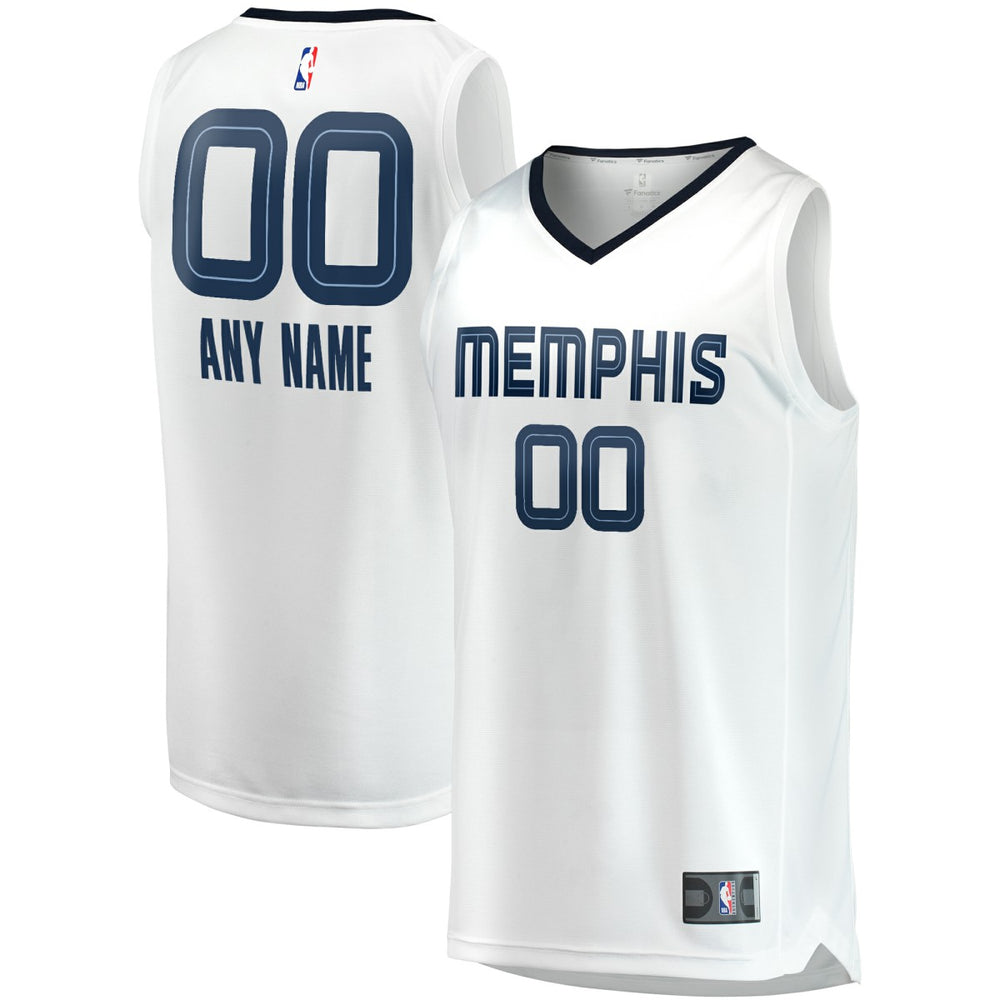 Memphis Grizzlies Fast Break Custom Replica Jersey Association Edition White - NBA