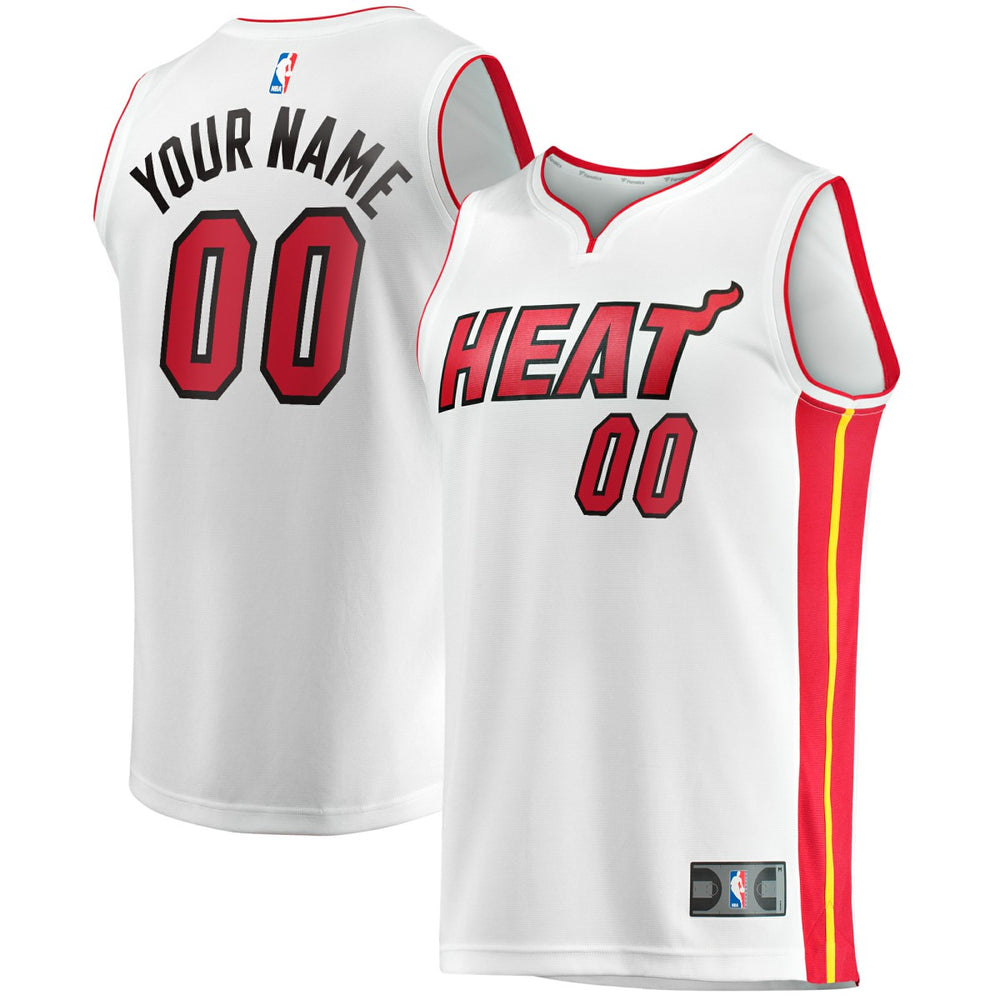 Miami Heat Fast Break Custom Replica Jersey Association Edition White - NBA