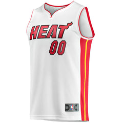 Miami Heat Fast Break Custom Replica Jersey Association Edition White - NBA