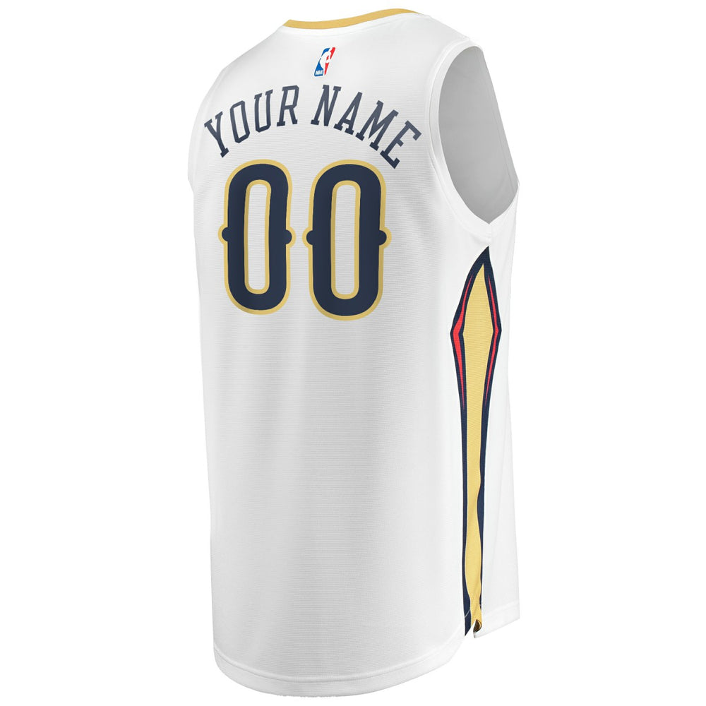 New Orleans Pelicans Unisex Custom Fast Break Jersey Association Edition White - NBA