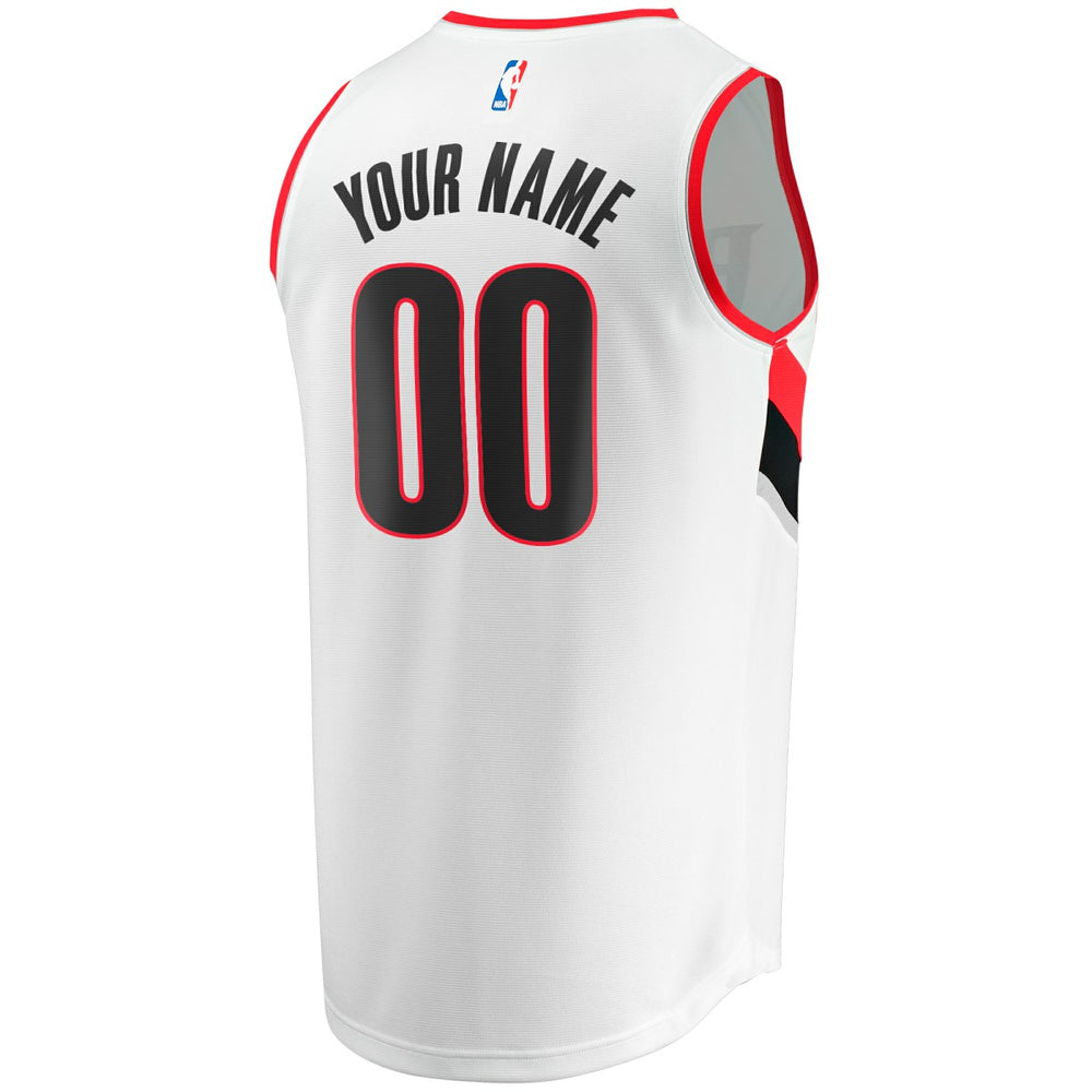 Portland Trail Blazers Fast Break Custom Replica Jersey Association Edition White - NBA