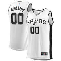 San Antonio Spurs Fast Break Custom Replica Jersey Association Edition White - NBA