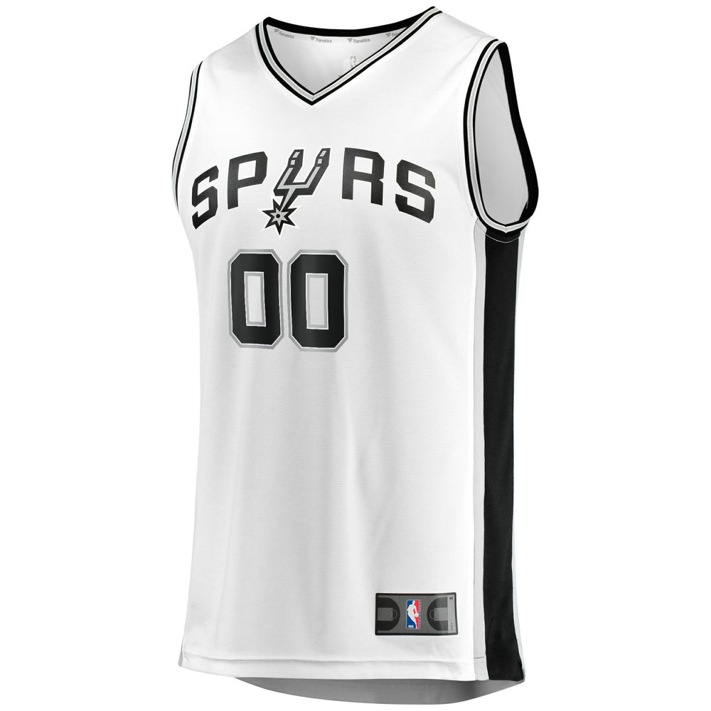 San Antonio Spurs Fast Break Custom Replica Jersey Association Edition White - NBA