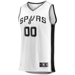 San Antonio Spurs Fast Break Custom Replica Jersey Association Edition White - NBA