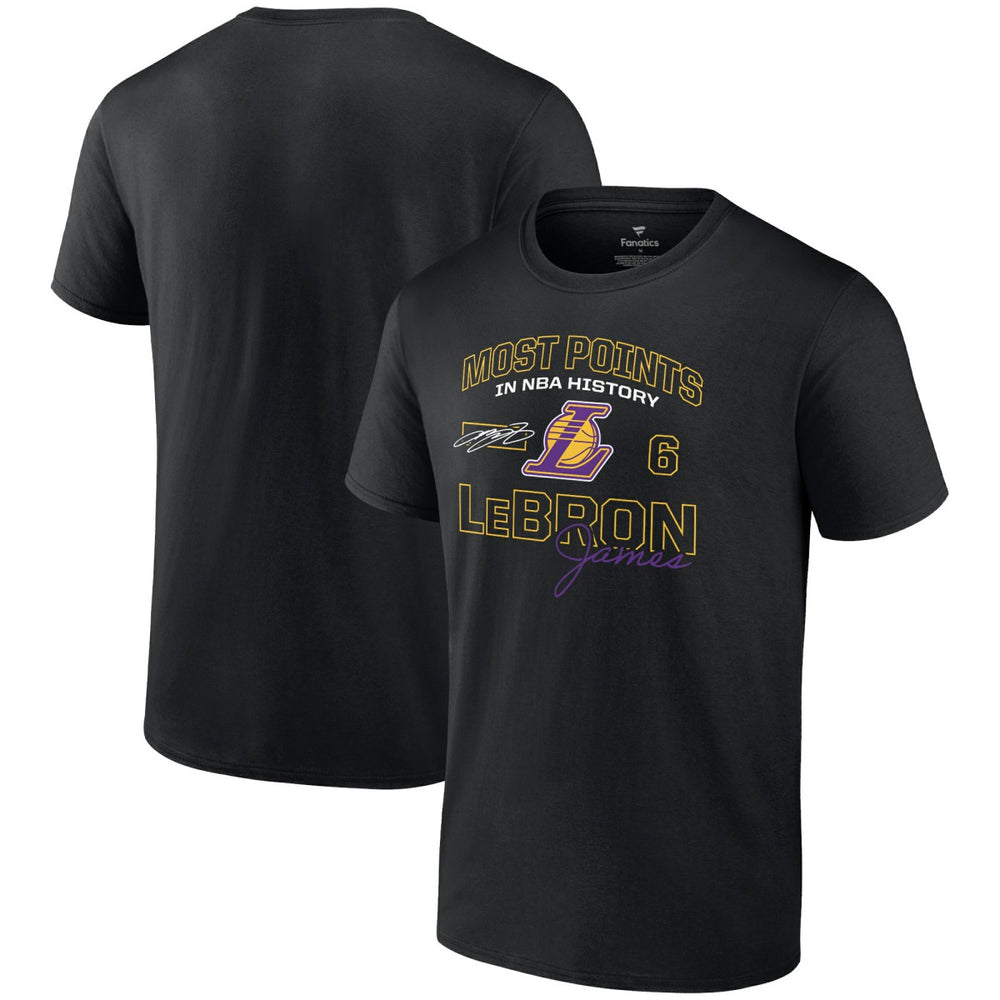 LeBron James Los Angeles Lakers Most Points in NBA History T-Shirt Black - NBA