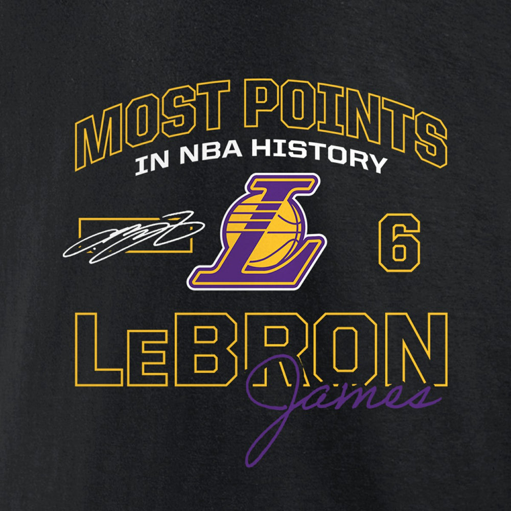 LeBron James Los Angeles Lakers Most Points in NBA History T-Shirt Black - NBA