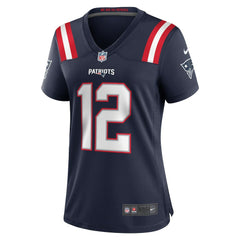 Tom Brady New England Patriots Women's Retired Game Jersey Navy | Nike for Sale