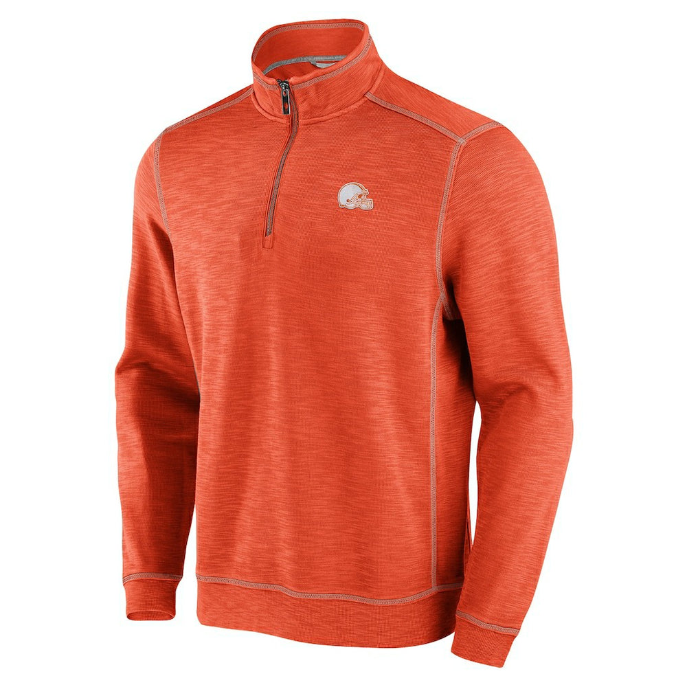Cleveland Browns Tobago Bay Tri-Blend Half-Zip Sweatshirt Orange | Tommy Bahama