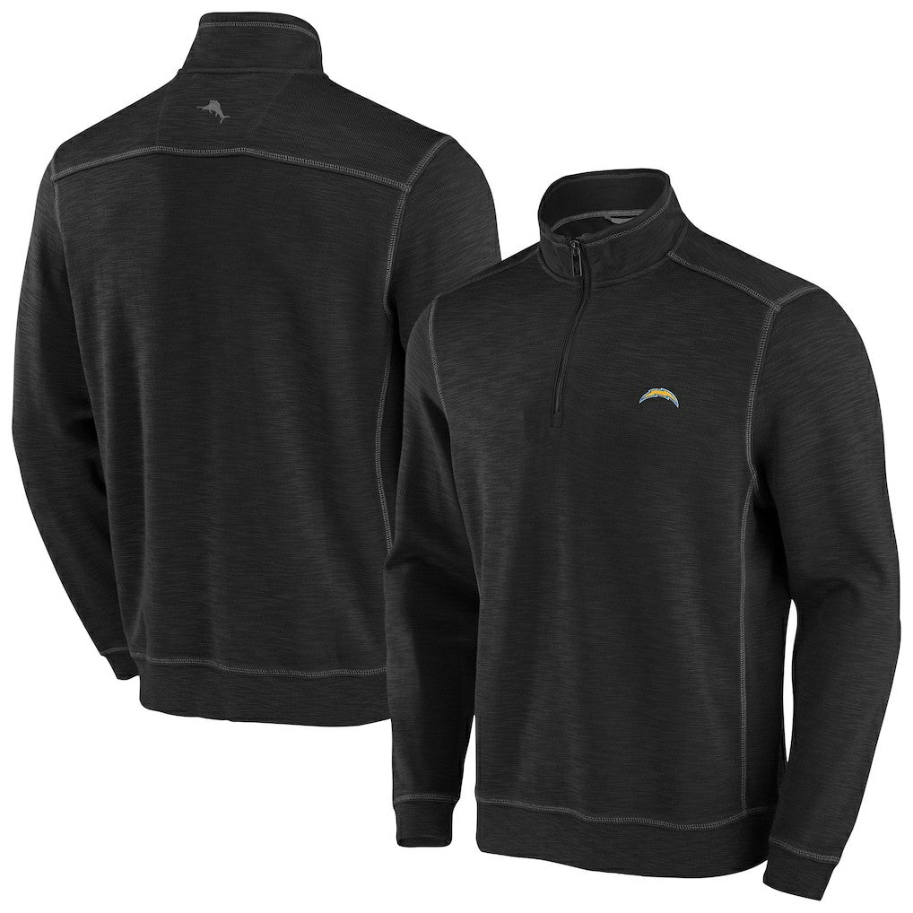 Los Angeles Chargers Big & Tall Tobago Bay Half-Zip Sweatshirt Black | Tommy Bahama