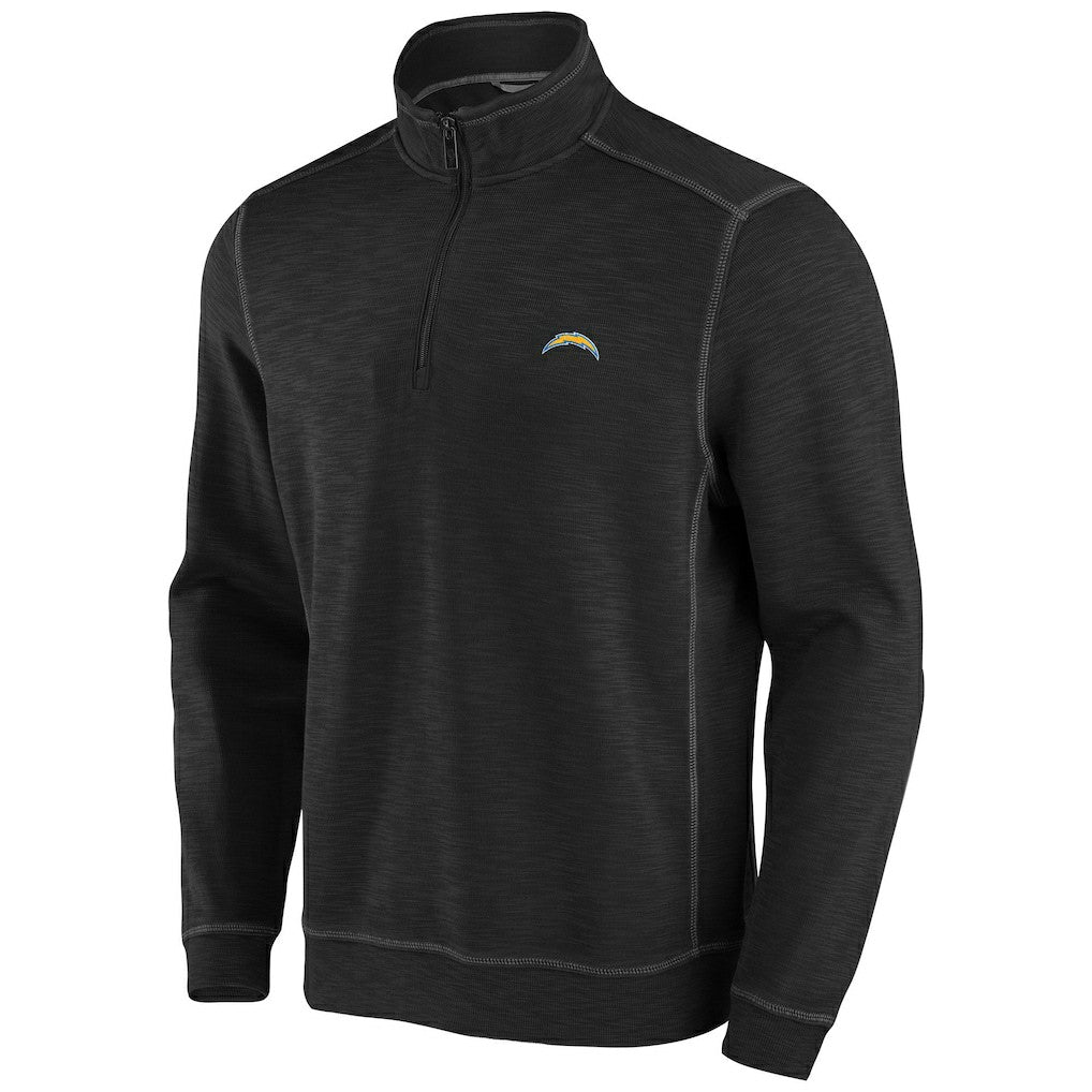 Los Angeles Chargers Big & Tall Tobago Bay Half-Zip Sweatshirt Black | Tommy Bahama