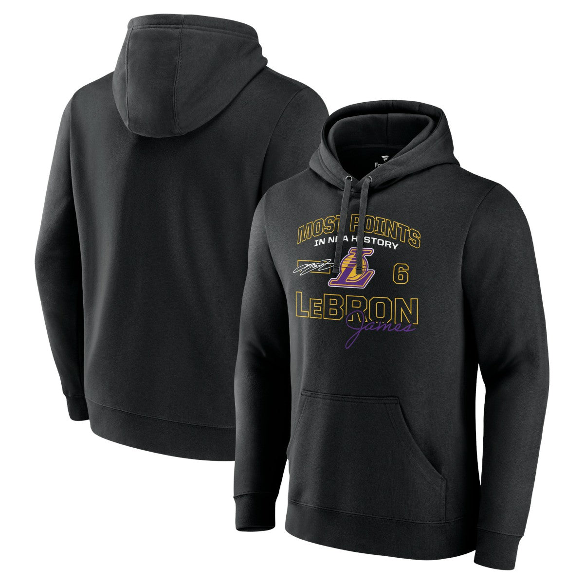 LeBron James Los Angeles Lakers Most Points in NBA History Pullover Hoodie Black - NBA