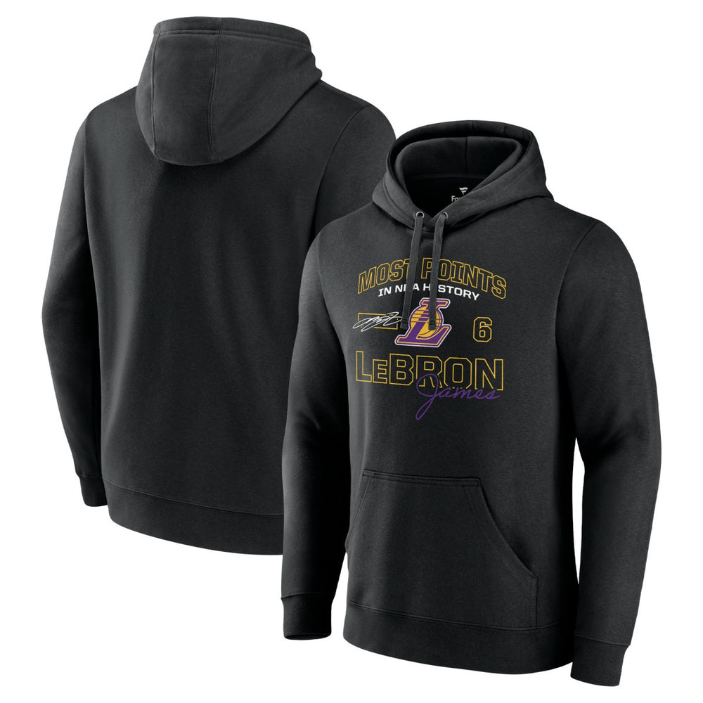 LeBron James Los Angeles Lakers Most Points in NBA History Pullover Hoodie Black - NBA