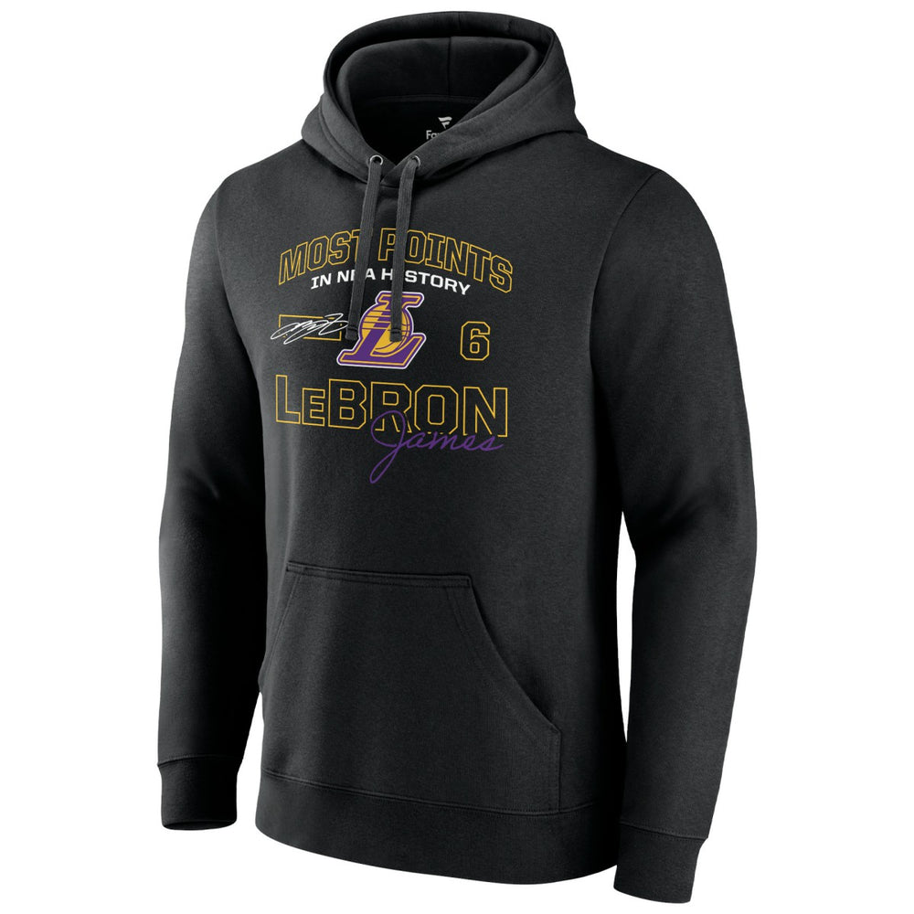 LeBron James Los Angeles Lakers Most Points in NBA History Pullover Hoodie Black - NBA