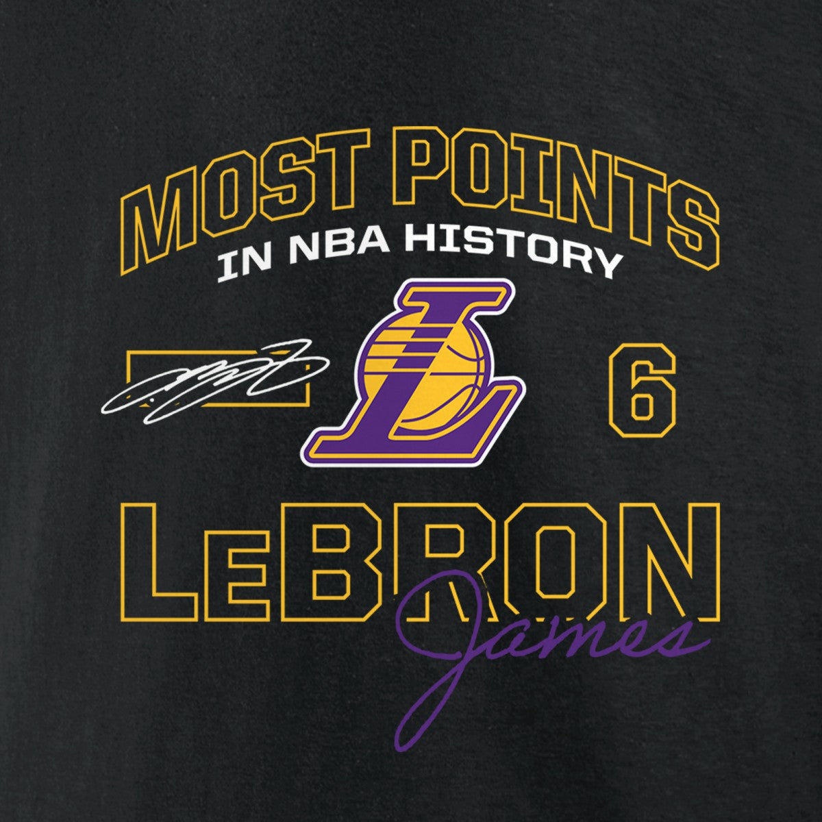 LeBron James Los Angeles Lakers Most Points in NBA History Pullover Hoodie Black - NBA